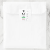 Entwurf der Augendiagrammideologie Quadratischer Aufkleber (Tasche)