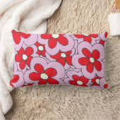 Entwurf der Blume Rot und Rosa Lendenkissen (Decke)