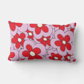 Entwurf der Blume Rot und Rosa Lendenkissen (Rückseite)