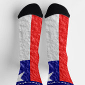 Entwurf der chilenischen Flagge Socken (Oben)