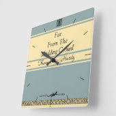 Entwurf der eigenen Retro-Buchabdeckung Quadratische Wanduhr (Winkel)