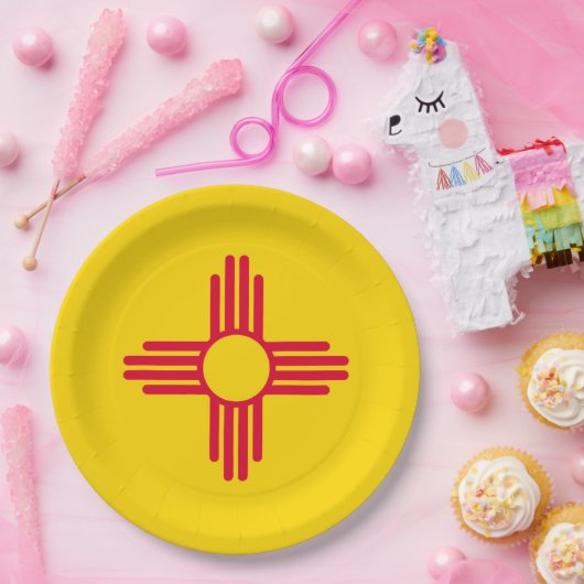 Entwurf der Fahne des Staates Mexiko Pappteller (Party)