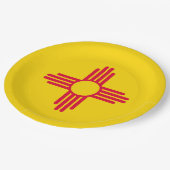 Entwurf der Fahne des Staates Mexiko Pappteller (Schrägansicht)