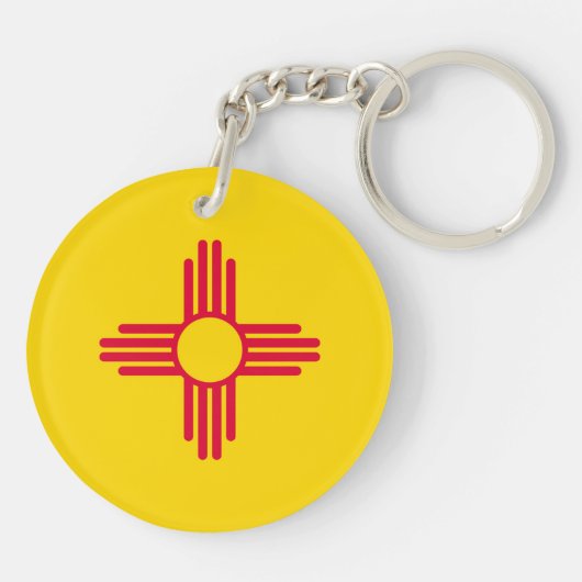 Entwurf der Fahne des Staates Mexiko Schlüsselanhänger (Rückseite)