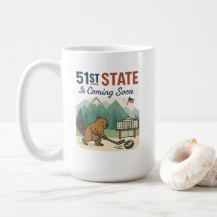 Entwurf der Flagge Kanadas USA 51. Staat Biber Hoc Kaffeetasse