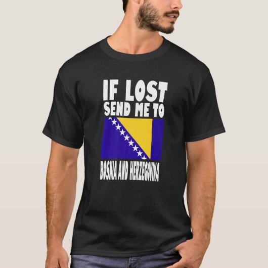 Entwurf der Flagge von Bosnien und Herzegowina T-Shirt (Vorderseite)