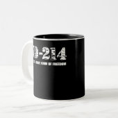 Entwurf der Freiheits-DD-214 für Männer und Zweifarbige Tasse (Vorderseite Links)