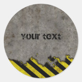 Entwurf der Gefahrenstreifen Runder Aufkleber (Vorderseite)