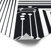 Entwurf der geometrischen Schalttafel Poster (Ecke)