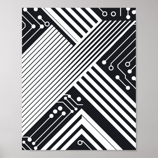 Entwurf der geometrischen Schalttafel Poster (Vorne)