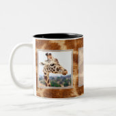 Entwurf der Giraffen-2 der Bild-w/Text Ihre Selbst Zweifarbige Tasse (Links)