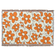 Entwurf der handgezogenen Orange- und Creme-Blume