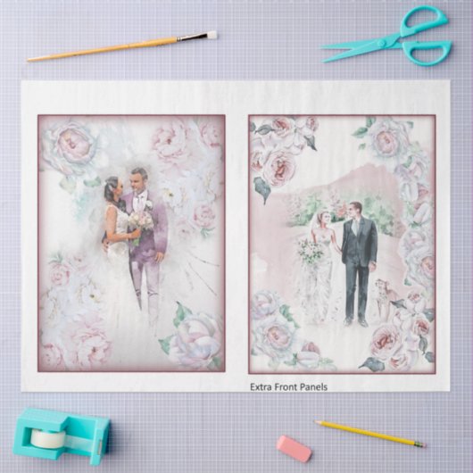 Entwurf der Hochzeitserie 1 Seidenpapier (Basteln)