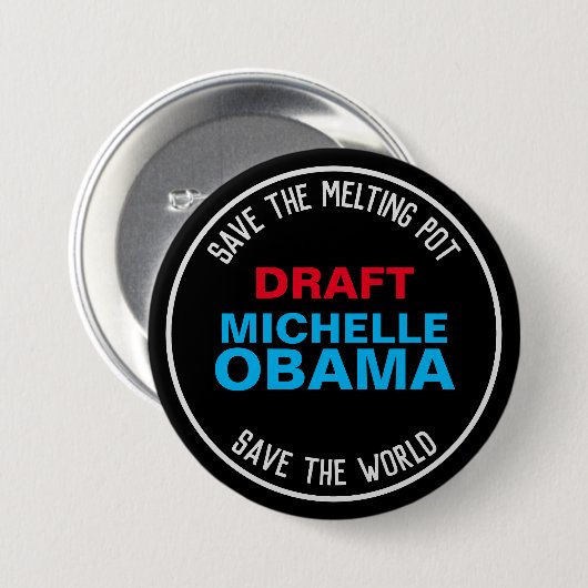 Entwurf der Kampagne MICHELLE OBAMA 2024 Button (Vorne & Hinten)