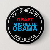 Entwurf der Kampagne MICHELLE OBAMA 2024 Button (Vorderseite)