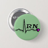 Entwurf der Krankenschwester-"RN" der Geschenk-QRS Button (Vorne & Hinten)