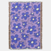 Entwurf der Lila und blauen Blume Decke (Vorderseite Vertikal)