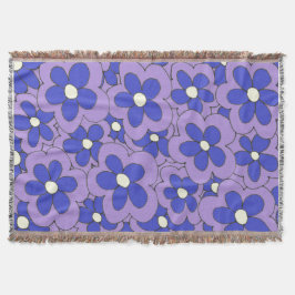 Entwurf der Lila und blauen Blume Decke