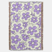 Entwurf der Lila und Creme-Blume Decke (Vorderseite Vertikal)