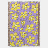 Entwurf der Lila und gelben Blume Decke (Vorderseite Vertikal)