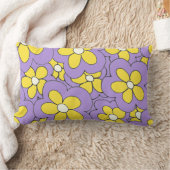 Entwurf der Lila und gelben Blume Lendenkissen (Decke)