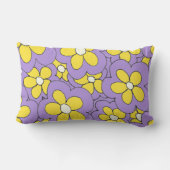 Entwurf der Lila und gelben Blume Lendenkissen (Rückseite)