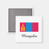 Entwurf der mongolischen Flagge Magnet (Vorderseite/Rückseite)