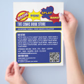 Entwurf der Onomatopoemie - Comic-Buchladen/Sammle Flyer (Hand)