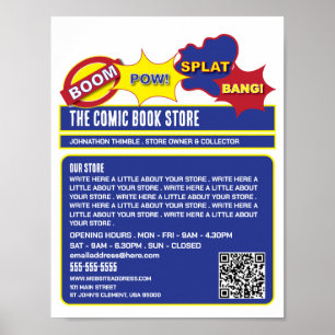 Entwurf der Onomatopoemie - Comic-Buchladen/Sammle Poster