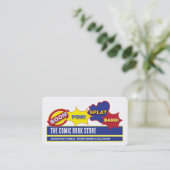 Entwurf der Onomatopoemie - Comic-Buchladen/Sammle Visitenkarte (Stehend Vorderseite)