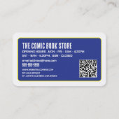 Entwurf der Onomatopoemie - Comic-Buchladen/Sammle Visitenkarte (Rückseite)