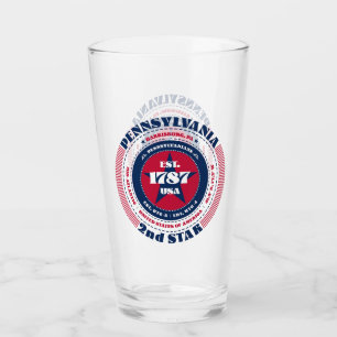 Entwurf der Pennsylvania Circular Typografy Glas