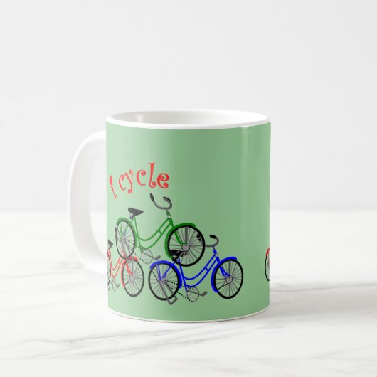 Entwurf der Radfahrer-Geschenke (Radfahren) Kaffeetasse (Vorderseite Links)