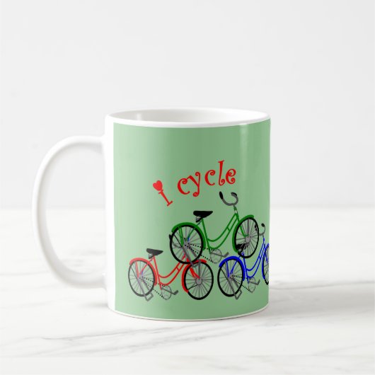 Entwurf der Radfahrer-Geschenke (Radfahren) Kaffeetasse (Links)