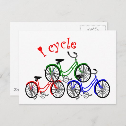 Entwurf der Radfahrer-Geschenke (Radfahren) Postkarte (Vorne/Hinten)