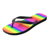 Entwurf der Rainbow Color Spectrum Strips Badesandalen (Schrägansicht)