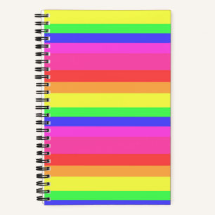 Entwurf der Rainbow Color Spectrum Strips Notizblock