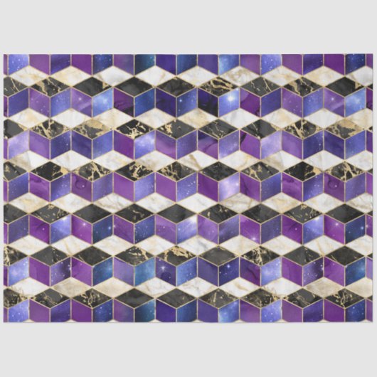 Entwurf der Serie Isometric Galaxy 4 Seidenpapier (Vorderseite)