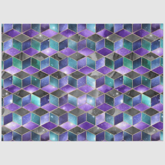 Entwurf der Serie Isometric Galaxy 6 Seidenpapier (Vorderseite)