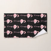 Entwurf der Serie "Tender Flamingo" 2 Badhandtuch Set (Handtuch)