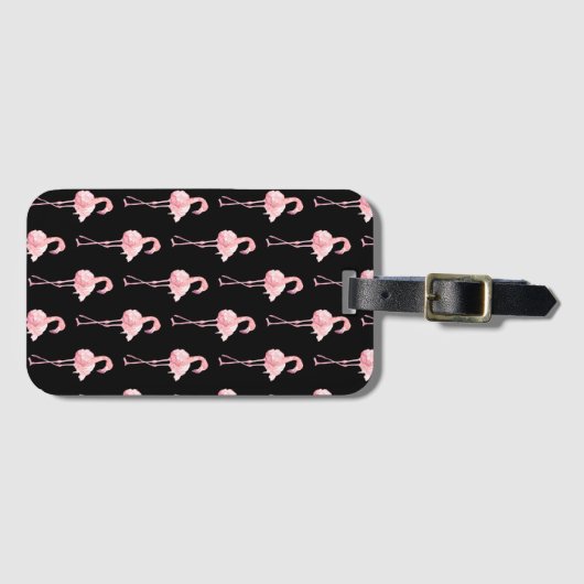 Entwurf der Serie "Tender Flamingo" 2 Gepäckanhänger (Vorderseite (Horizontal))