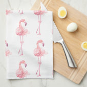 Entwurf der Serie "Tender Flamingo" 2 Geschirrtuch (Viertel Falte)