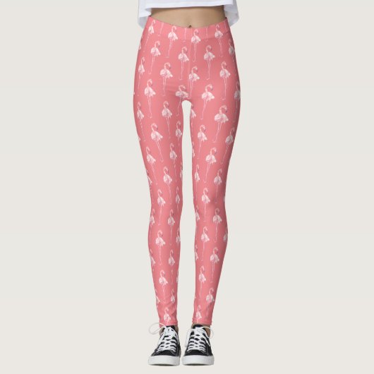 Entwurf der Serie "Tender Flamingo" 2 Leggings (Vorderseite)