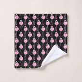 Entwurf der Serie "Tender Flamingo" 3 Badhandtuch Set (Waschlappen)