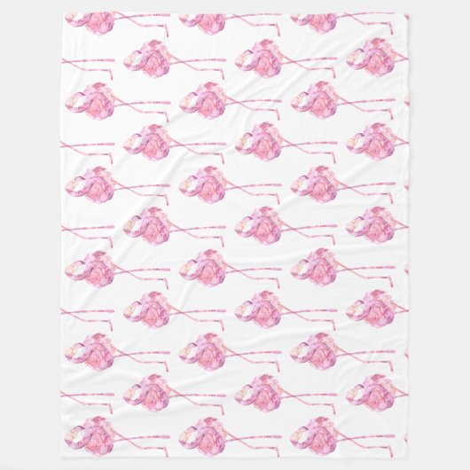 Entwurf der Serie "Tender Flamingo" 3 Fleecedecke (Vorderseite)