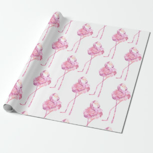 Entwurf der Serie "Tender Flamingo" 3 Geschenkpapier