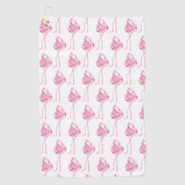 Entwurf der Serie "Tender Flamingo" 3 Golfhandtuch
