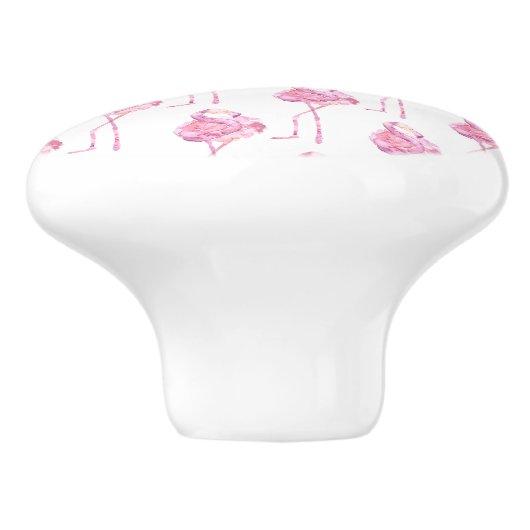 Entwurf der Serie "Tender Flamingo" 3 Keramikknauf (Seitenansicht)