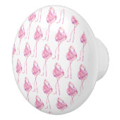 Entwurf der Serie "Tender Flamingo" 3 Keramikknauf (Rechts)