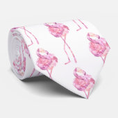 Entwurf der Serie "Tender Flamingo" 3 Krawatte (Gerollt)